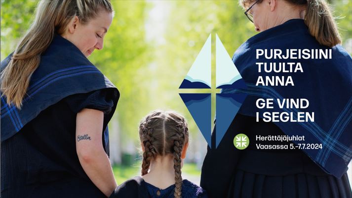 Vaasan Herättäjäjuhlien mainoskuva jossa ihmisiä