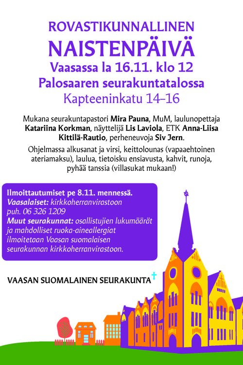 Vaasassa rovastikunnallinen naistenpäivä Vaasassa rovastikunnallinen naistenpäivä