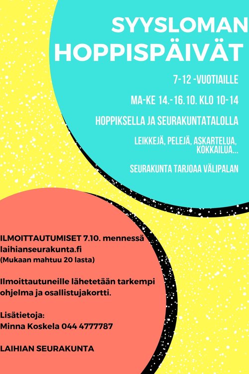Syysloman Hoppispäivät Syysloman Hoppispäivät